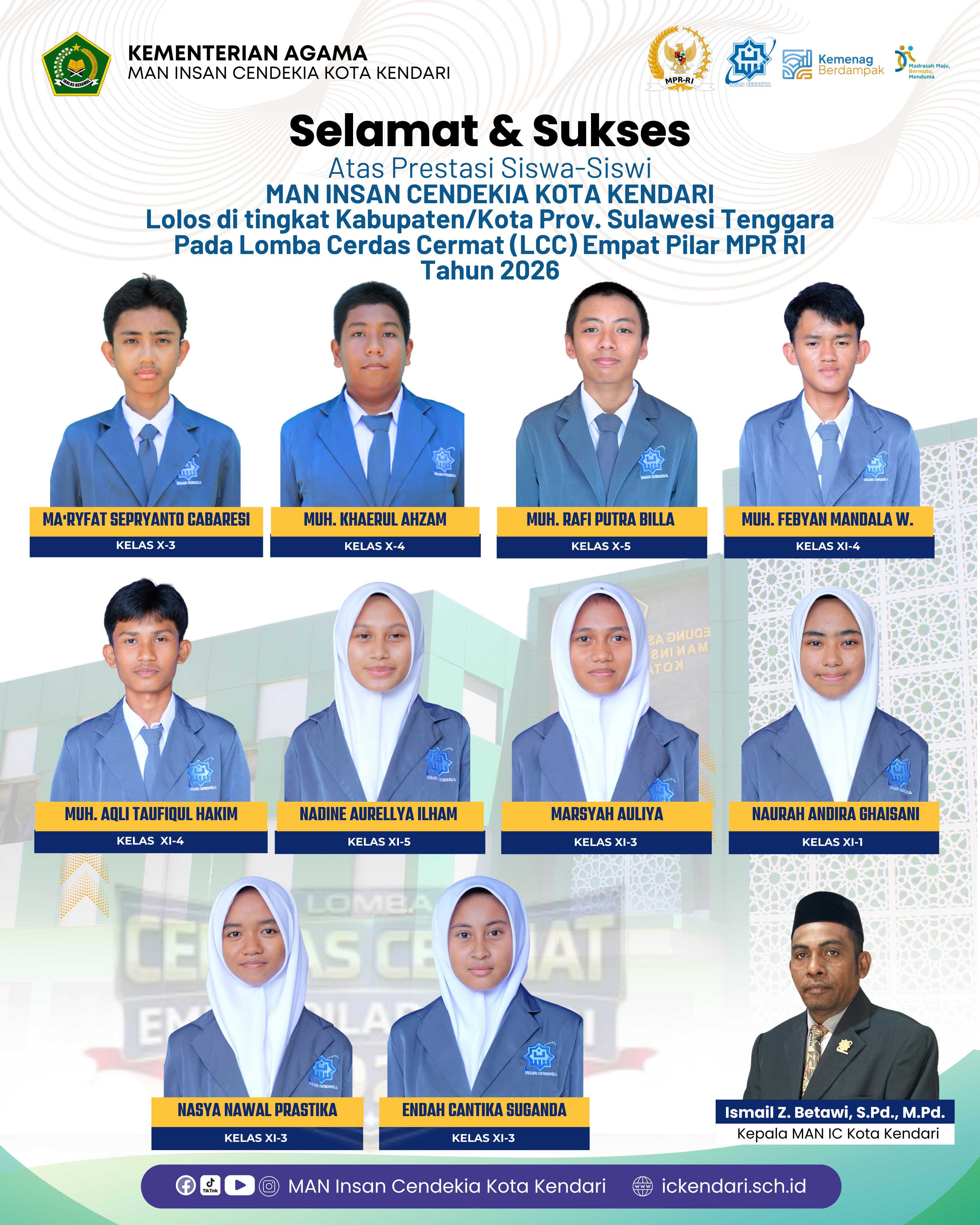 Lolos di tingkat Kabupaten/Kota Provinsi Sulawesi Tenggara